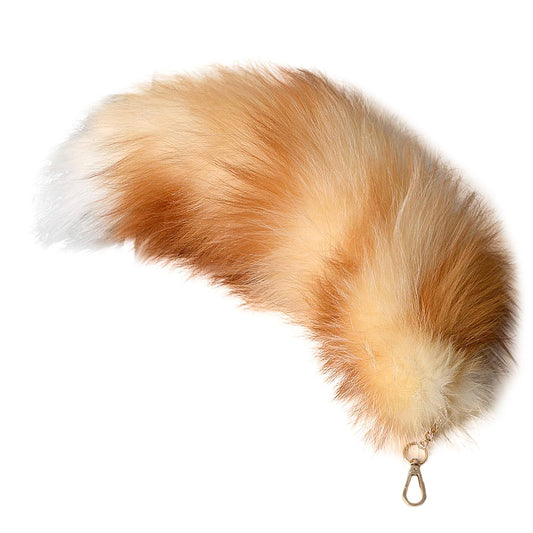 Fluffy Fur Wolf Tail Keychain Black Red Purple Fox Tail Key Chain Cosplay Toy Costume Keyring for Women Girls